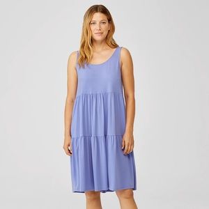 EILEEN FISHER tiered lilac dress size small